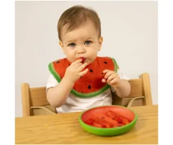 Oli & Carol Vajilla Infantil Plato y Cuchara de Madera Wally The Watermelon