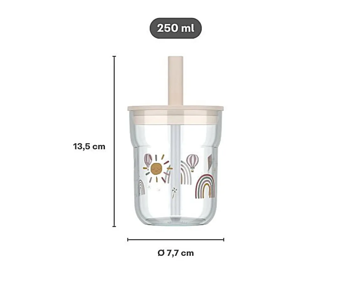 Niños Mepal Vaso con Pajita Mio Forest Friends 250 ml