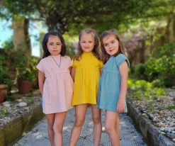 BTBOX Vestido Rizo Mostaza^ Ropa Infantil